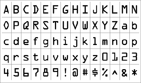 OCR Stamp font\