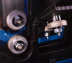 close up of 4 sided barstock marking rollers