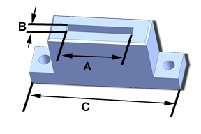 T-slot mounted holder drawing
