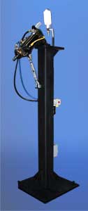 Pedestal mounted air impact marker