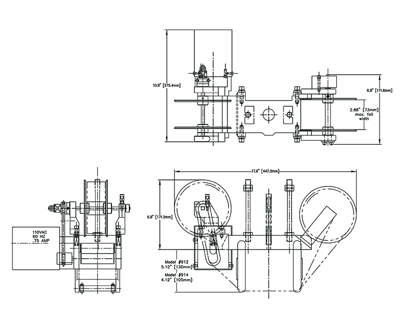 Hot stamping foil feed