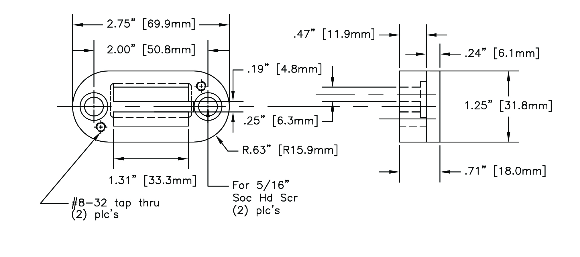 CMM L-Shaped 2-Line Retainer
