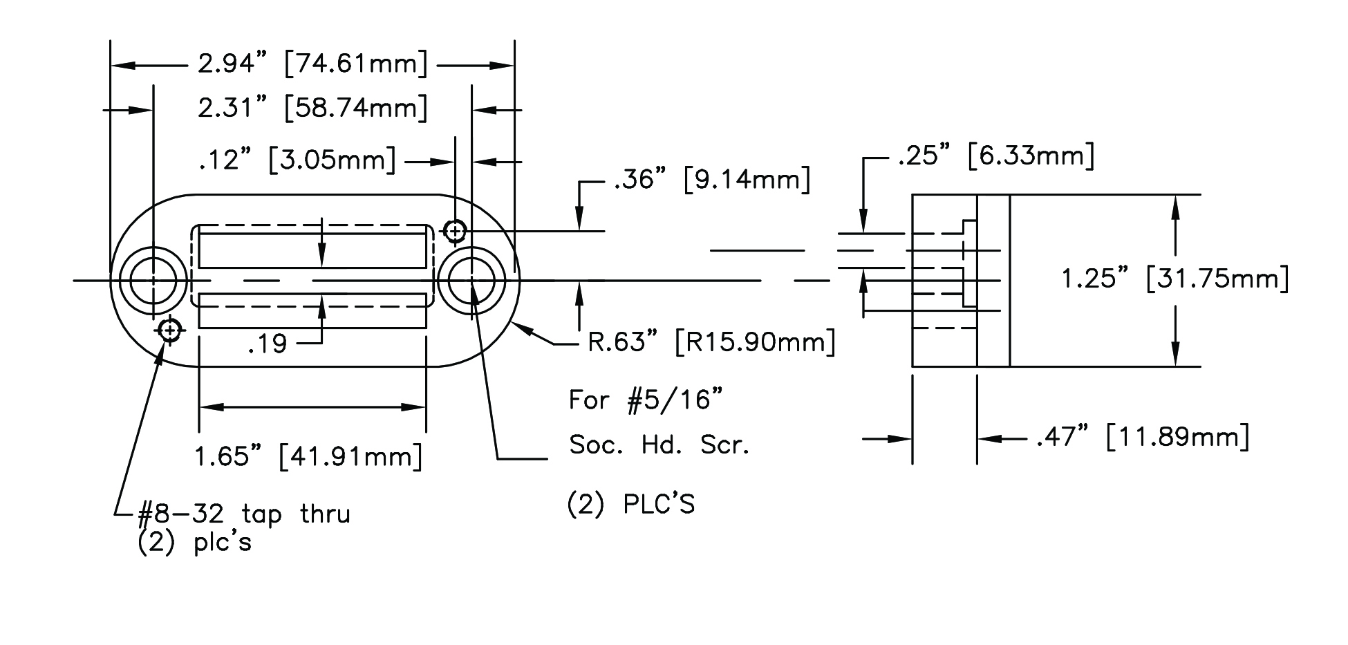 CMM L-Shaped 2-Line Retainer