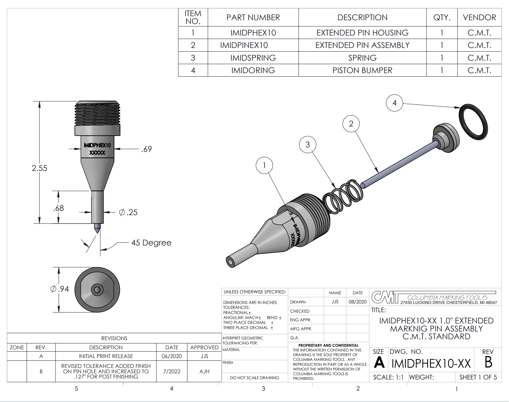 Marking Pin Details