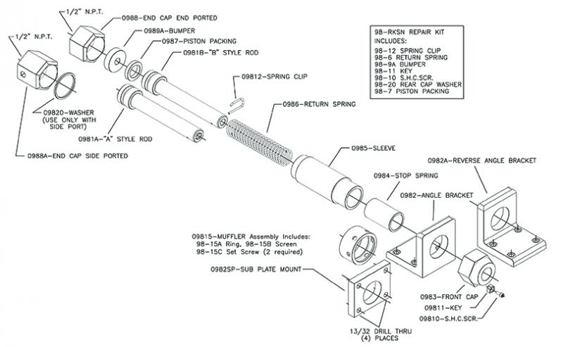 Model 98 Air Impact Marker Bill of Material